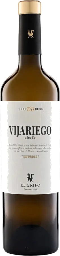 Botella de El Grifo Vijariego sobre Lías